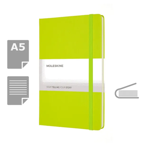  MOLESKINE notes, cca A5 Limeta