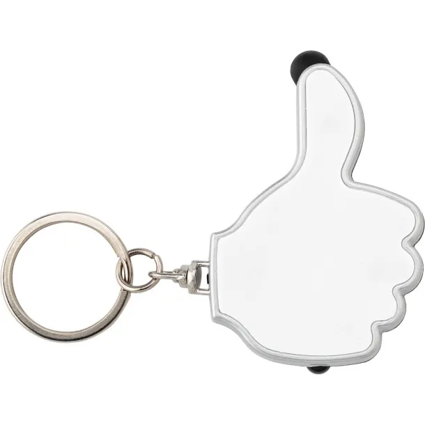  Keyring, touch pen "like it" with LED light Bijela