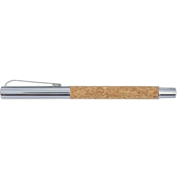  Cork writing set, ball pen and roller ball pen light brown