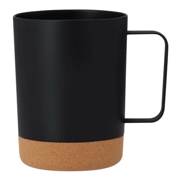  Mug 400 ml with cork detail Crna