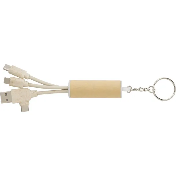  Charging cable, keyring brown