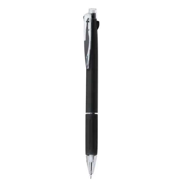  Erasable ball pen, multicolour ink, mechanical pencil Crna