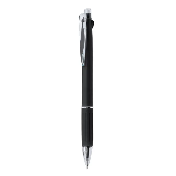  Erasable ball pen, multicolour ink, mechanical pencil Crna