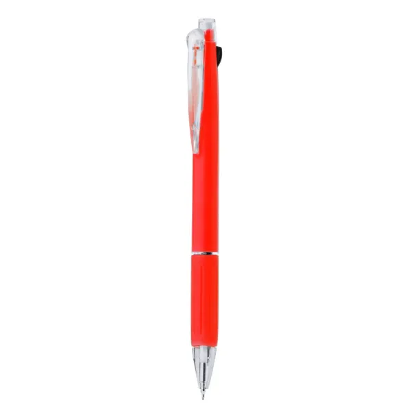  Erasable ball pen, multicolour ink, mechanical pencil Crvena