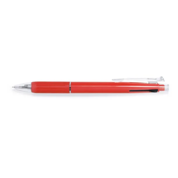  Erasable ball pen, multicolour ink, mechanical pencil Crvena