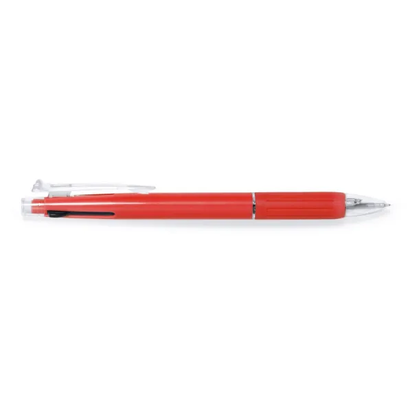  Erasable ball pen, multicolour ink, mechanical pencil Crvena