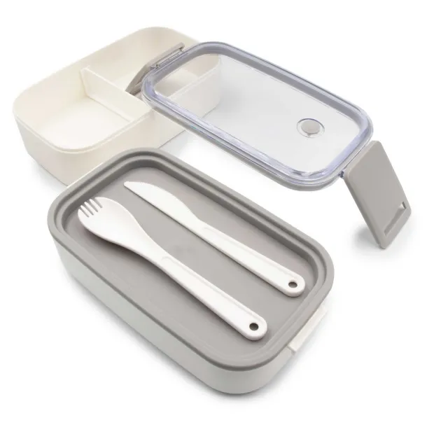  Lunch boxes 2 pcs, 2x700 ml, cutlery Bijela