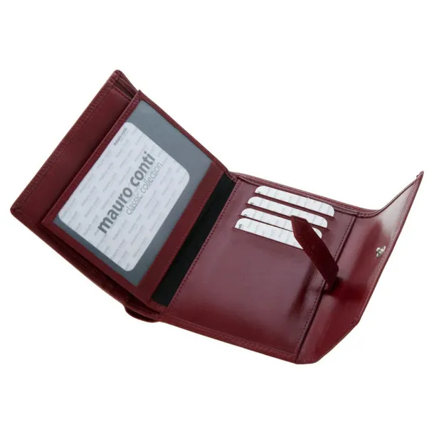  Leather wallet for women Mauro Conti Crvena