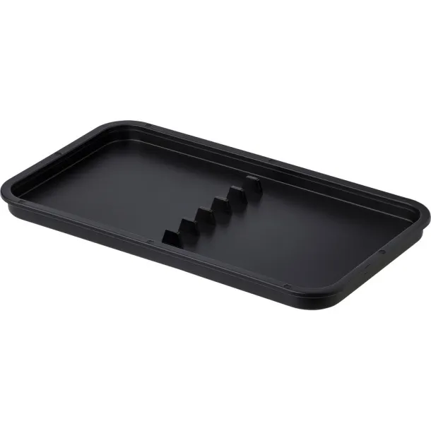  Lunch boxes, 2x400 ml, bamboo lid, cutlery Crna