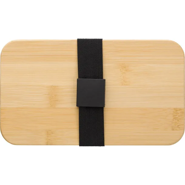  Lunch boxes, 2x400 ml, bamboo lid, cutlery Bijela