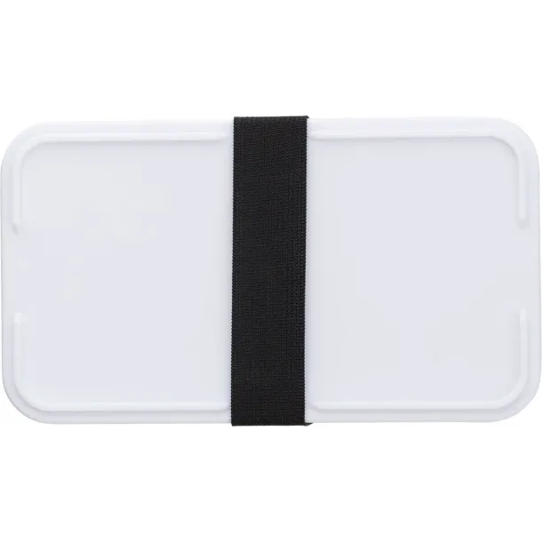  Lunch boxes, 2x400 ml, bamboo lid, cutlery Bijela