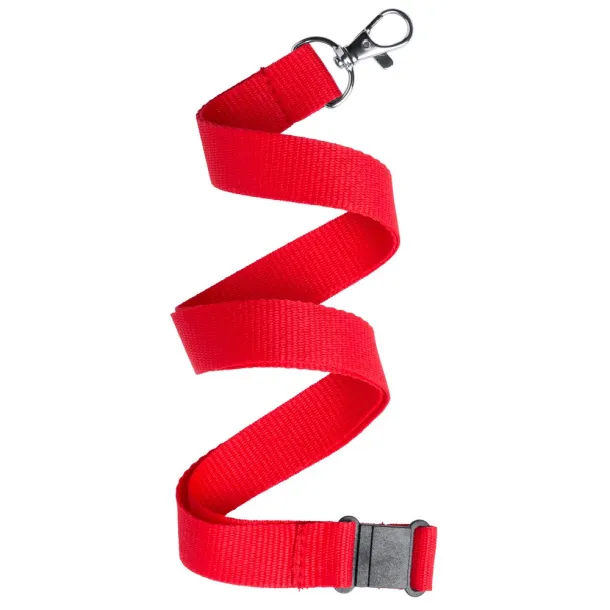  Lanyard with safety catch Crvena