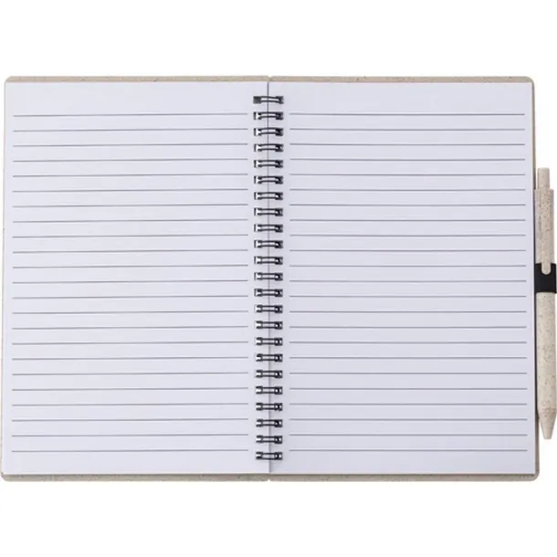  Notes od pšenične slame s kemijskom olovkom, cca A5 light brown