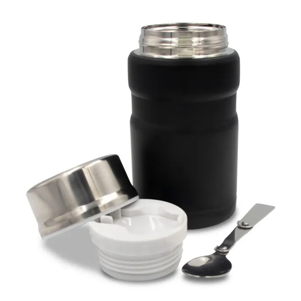  Air Gifts termo spremnik za hranu sa sklopivom žlicom, 650 ml Crna