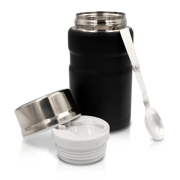  Air Gifts termo spremnik za hranu sa sklopivom žlicom, 650 ml Crna
