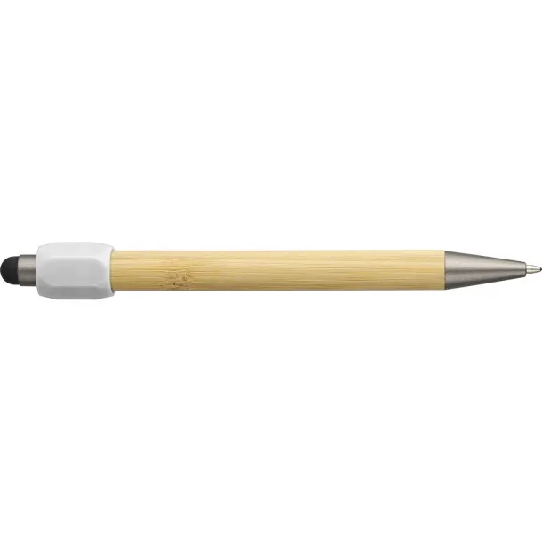  Bamboo ballpen Bijela