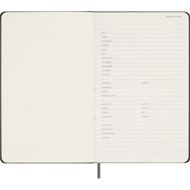 MOLESKINE UNDATED planner A5 Crna