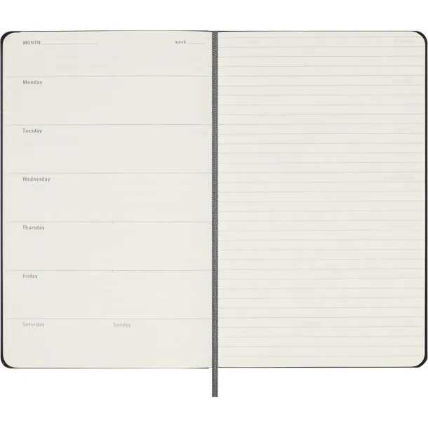MOLESKINE UNDATED planer A5 Crna