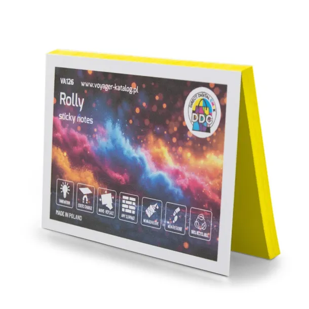 Rolly Electrostatic sticky notes Žuta