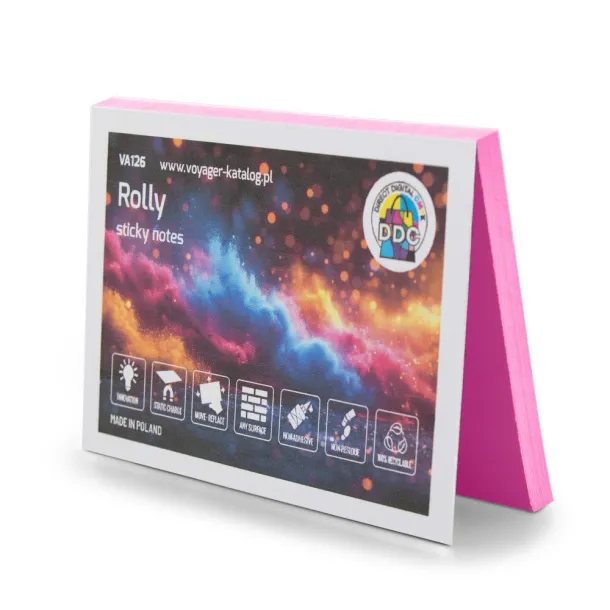 Rolly Electrostatic sticky notes pink