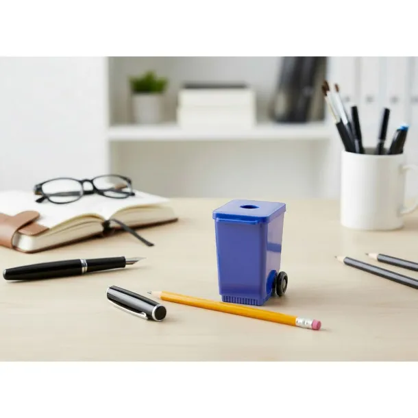  Pencil sharpener "trash can" navy blue