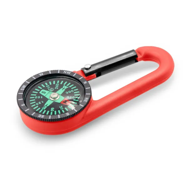  Compass with carabiner Crvena