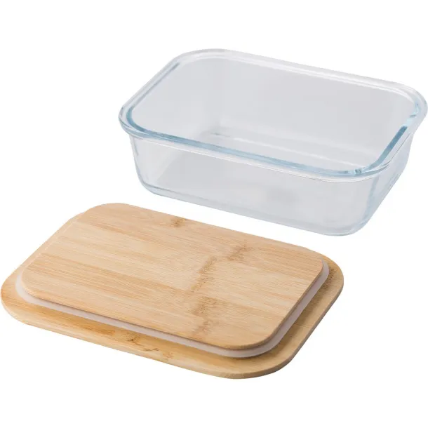  Glass lunch box 900 ml brown