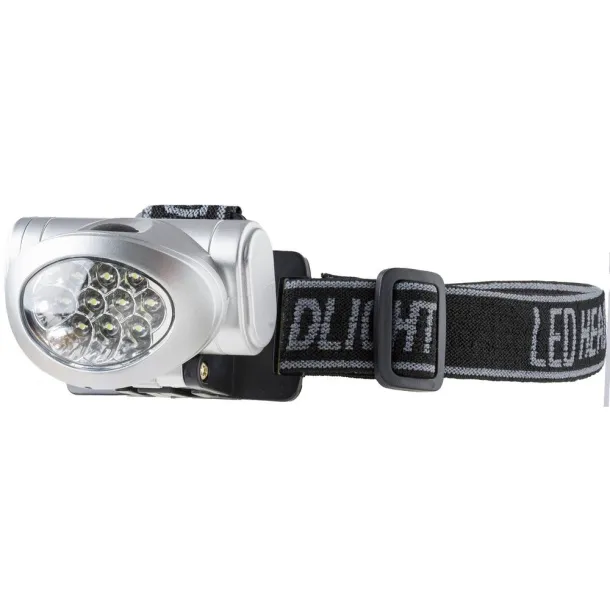  Head torch 8 LED silver