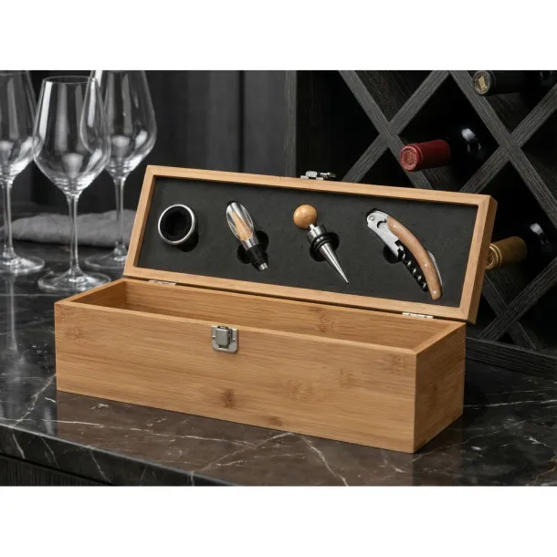  Set za vino i kutija od bambusa wood