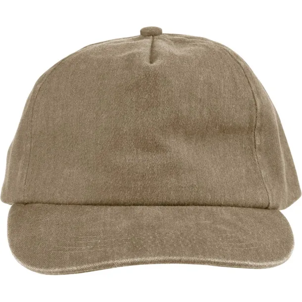  Cap made from cotton 240 gsm light brown