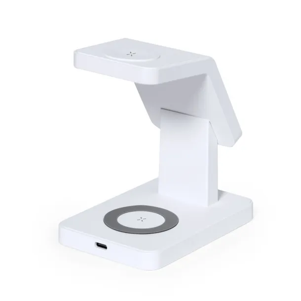  Magnetic wireless charger 15W, 3 in 1, phone stand Bijela