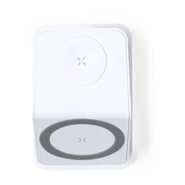  Magnetic wireless charger 15W, 3 in 1, phone stand Bijela