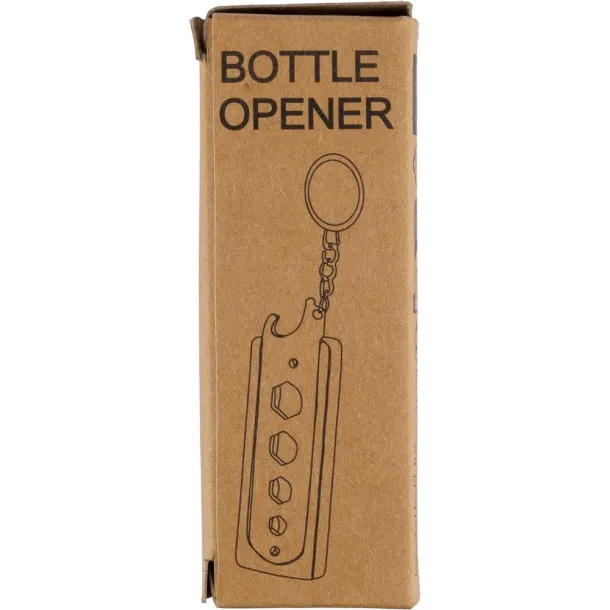  Keyring, bottle opener brown