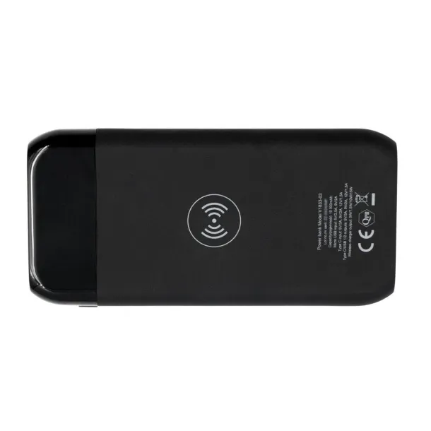 Cory power bank 10 000 mAh ekskluzivna kolekcija, bežični punjač 5W-15W Crna