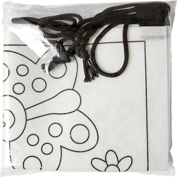  Drawstring bag for colouring, felt tip pens Bijela