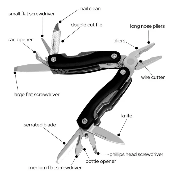  Multifunctional tool 12 el. Crna