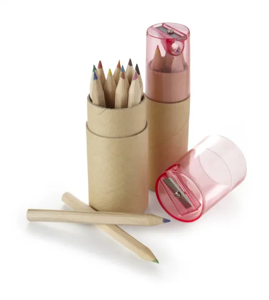  Colour pencil set with pencil sharpener Plava