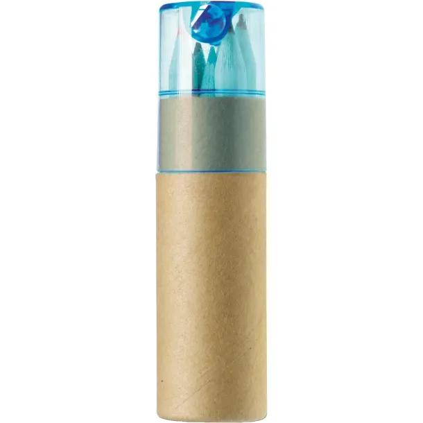  Colour pencil set with pencil sharpener Plava
