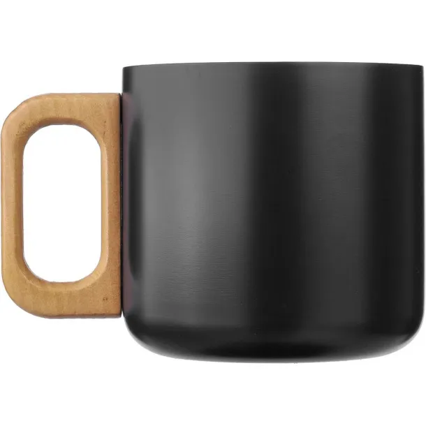  Recycled stainless steel mug 400 ml Crna