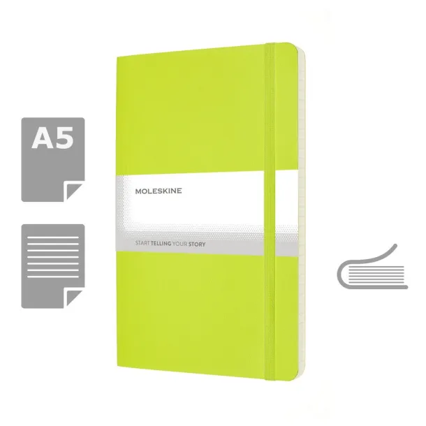  MOLESKINE notes, cca A5 Limeta