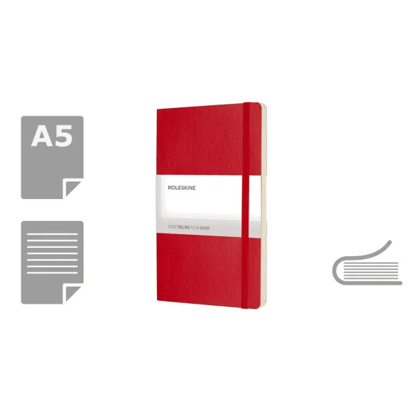  MOLESKINE Notebook approx. A5 Crvena