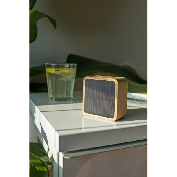 Androwe B'RIGHT Bamboo wireless speaker 3W B'RIGHT, solar panel wood