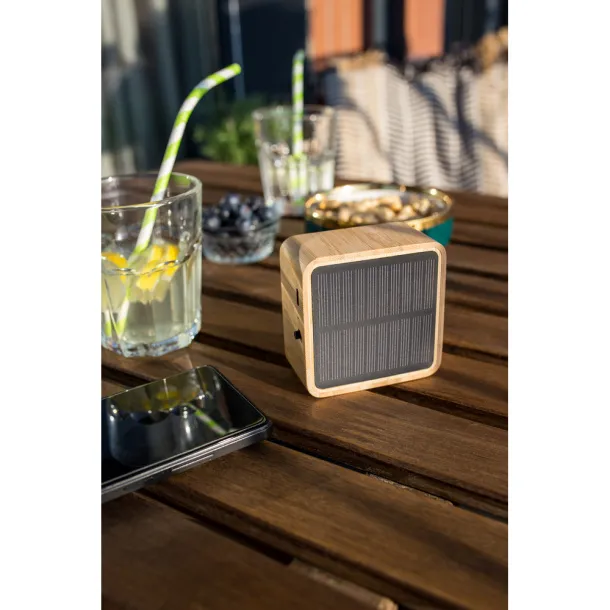 Androwe B'RIGHT Bamboo wireless speaker 3W B'RIGHT, solar panel wood