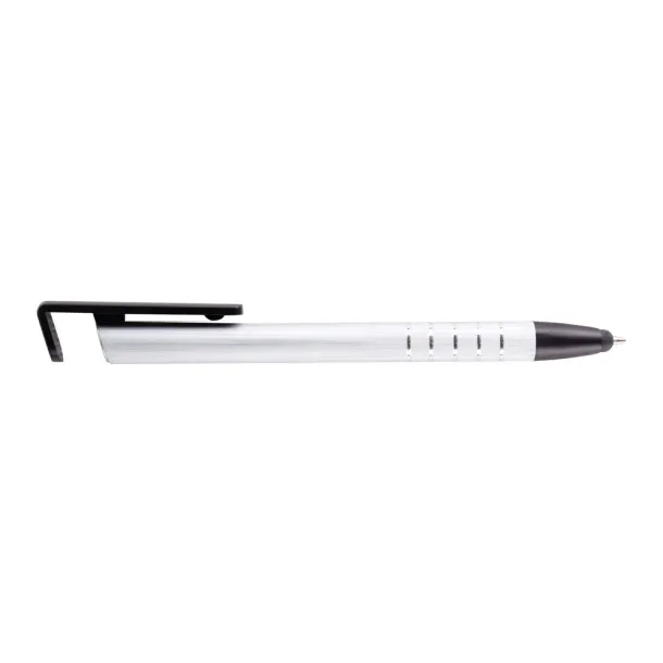  Ball pen, touch pen, phone stand silver