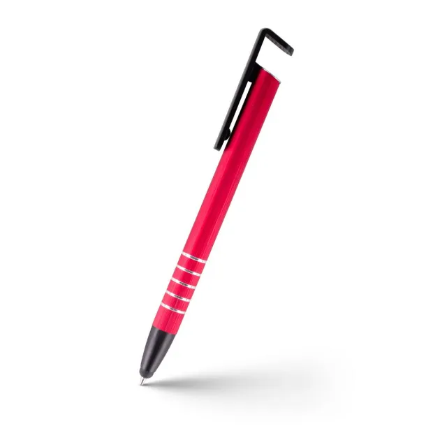  Ball pen, touch pen, phone stand Crvena