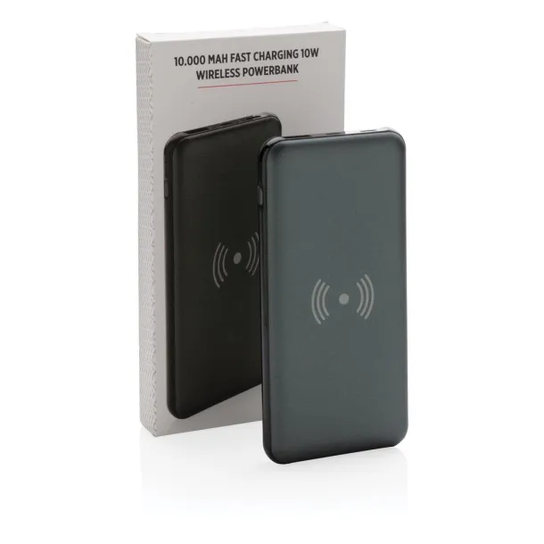  Prijenosna baterija s brzim bežičnim punjačem - 10 W, 10 000 mAh - XD Collection Siva