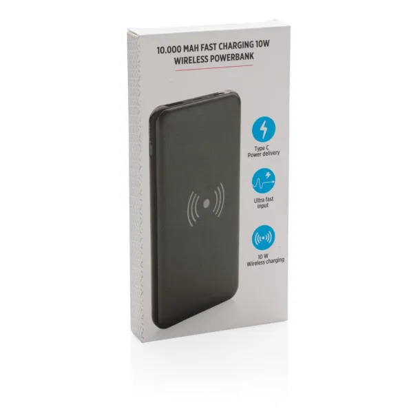  Prijenosna baterija s brzim bežičnim punjačem - 10 W, 10 000 mAh - XD Collection Siva