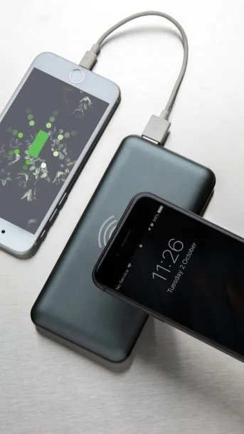  Prijenosna baterija s brzim bežičnim punjačem - 10 W, 10 000 mAh - XD Collection Siva