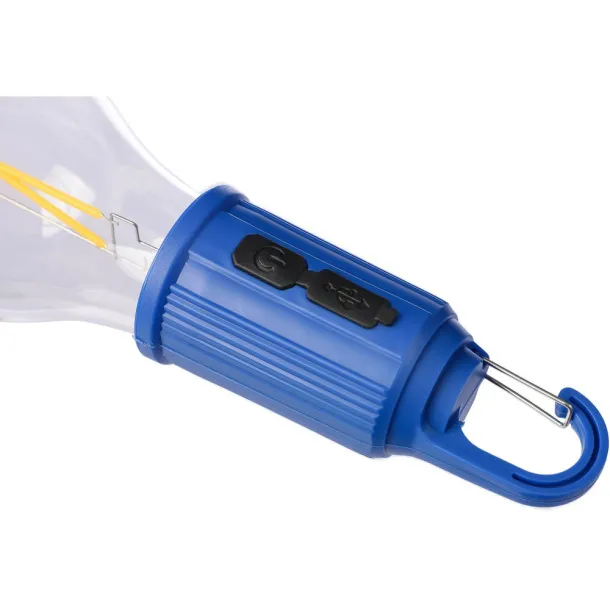  Hanging light "light bulb", carabiner clip navy blue