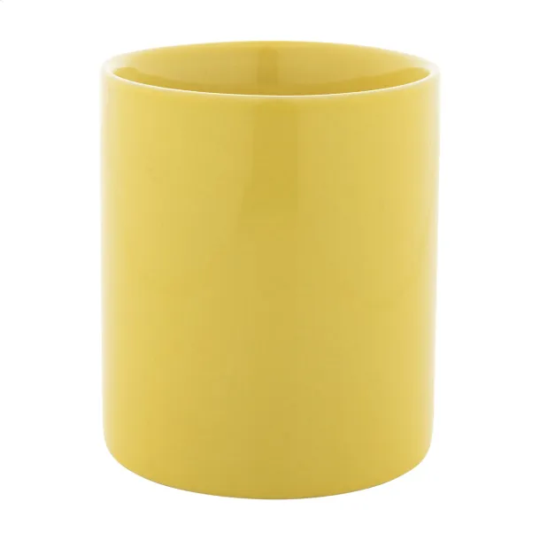 Kolomu coloured ceramic mug Yellow